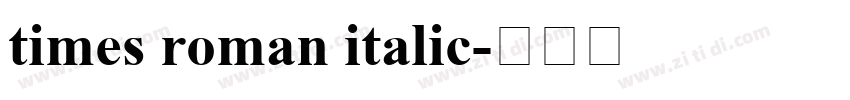 times roman italic字体转换